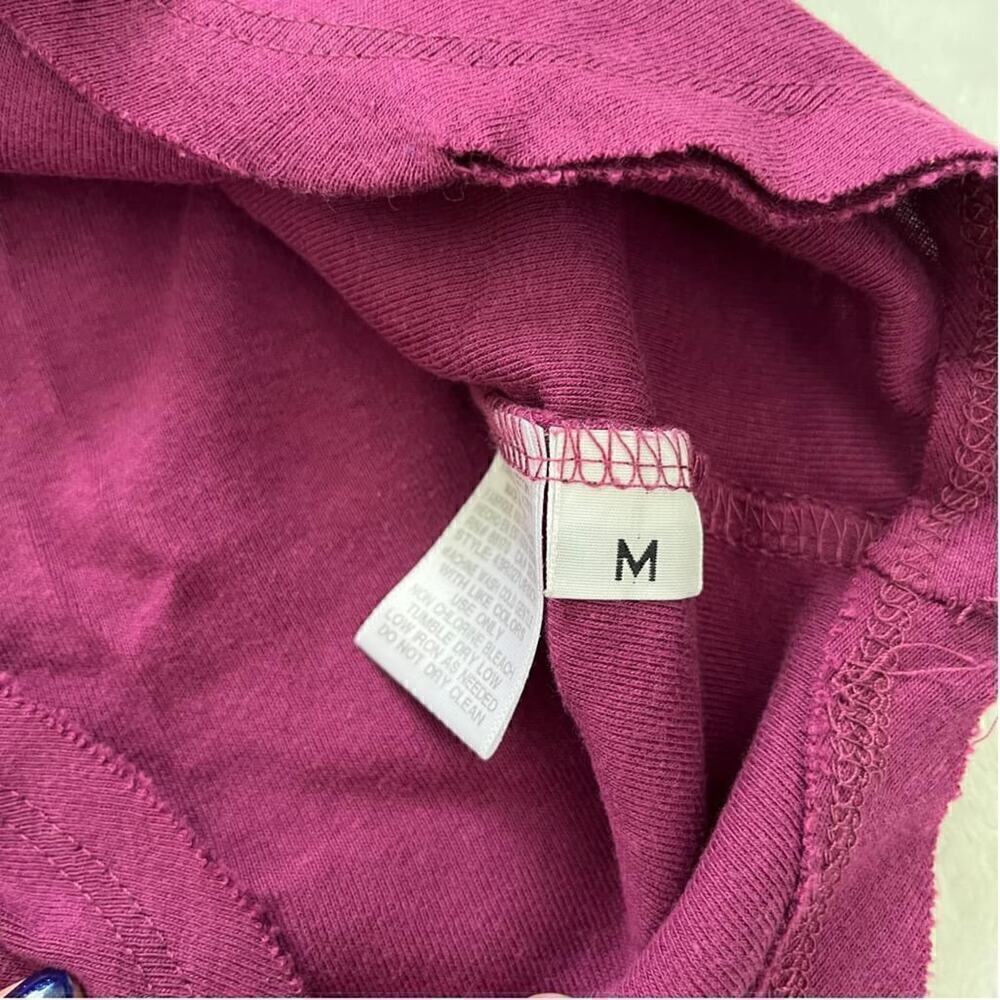 NWOT Free People Knit Sleeveless Turtleneck Top Pullover Magenta Women's Medium - Picture 5 of 6